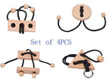 Wood & Rope Brain Teaser Puzzles